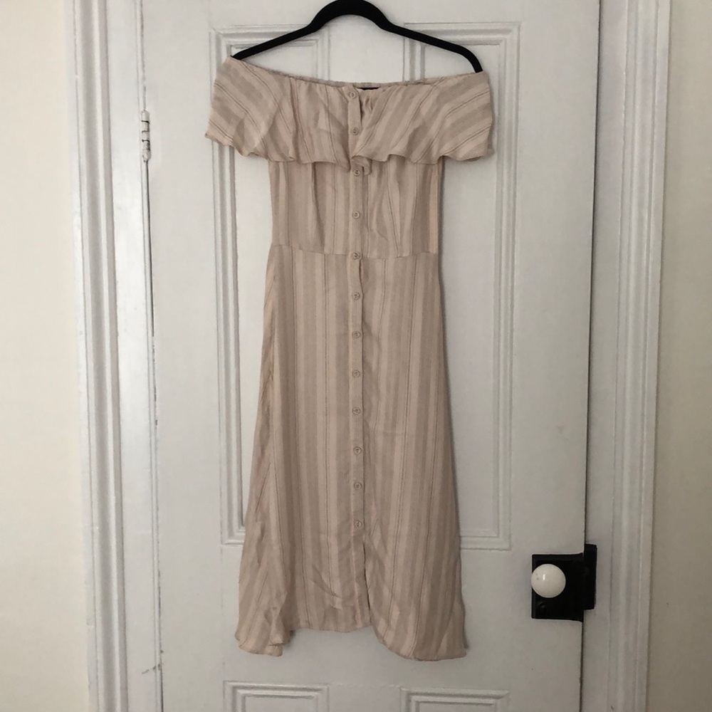 H&M silky off the shoulder dress